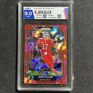 2020 Panini Prizm Red Ice Refractor #1 Josh Allen HGA 9 Bills Mint